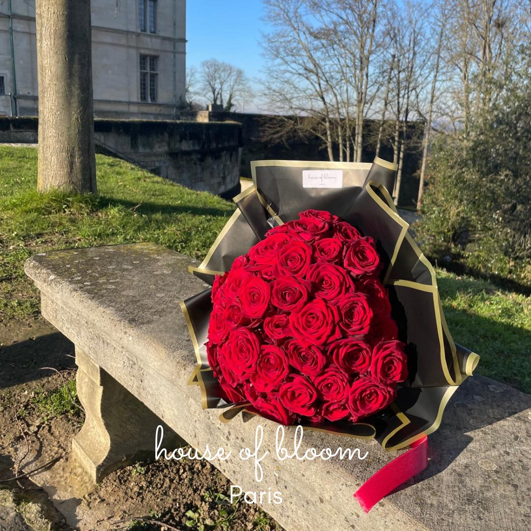 Bouquet de Roses Rouges - À personnaliser